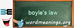 WordMeaning blackboard for boyle's law